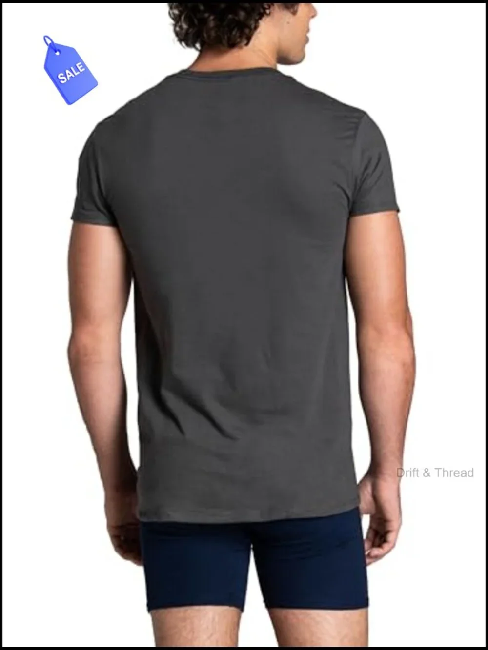 6 Pack Men's Cotton Crew Neck Undershirts Short Sleeve Moisture Wicking